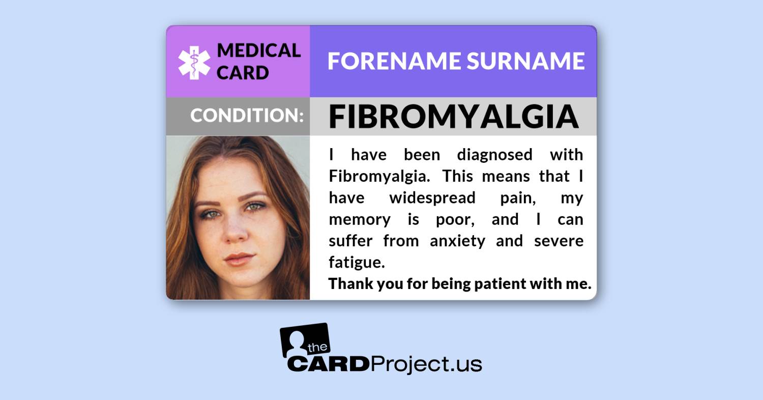 Fibromyalgia Photo Medical Card (FRONT)